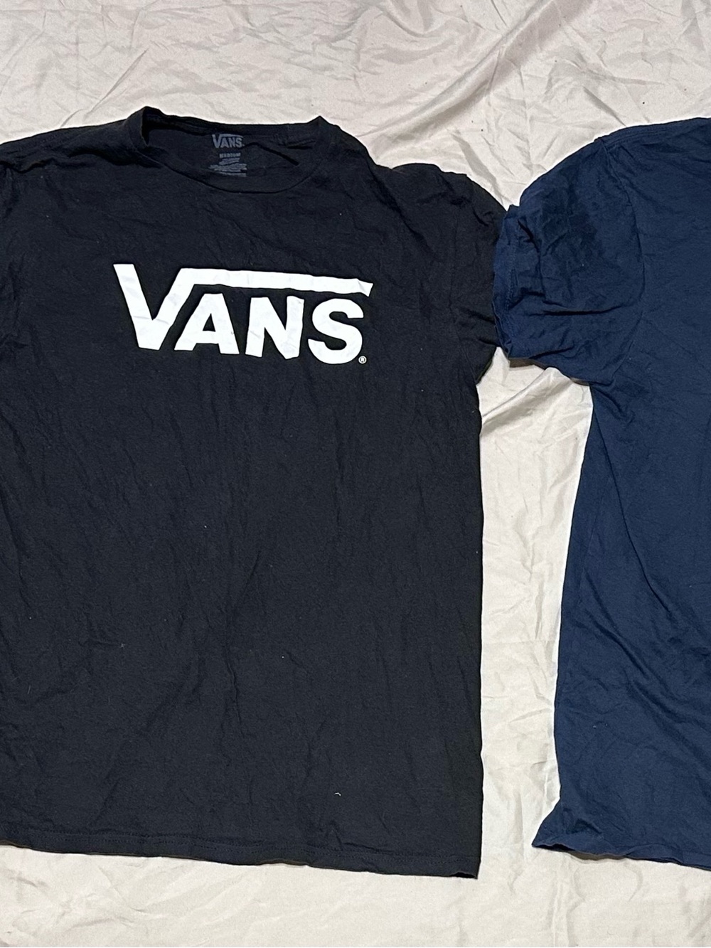 Vans Black Crew T‑Shirt with White Logo